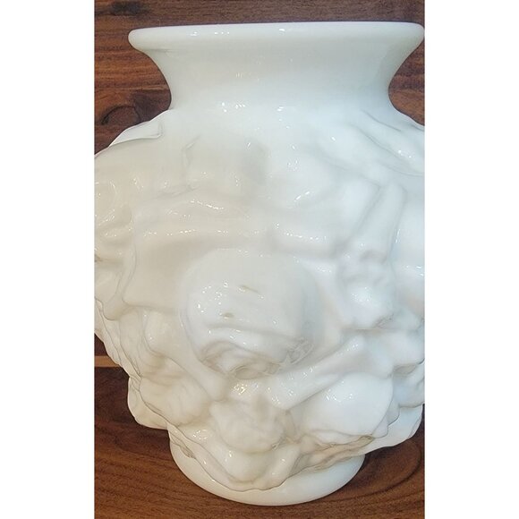 Vintage Milk Glass Rose Vase - Picture 7 of 13